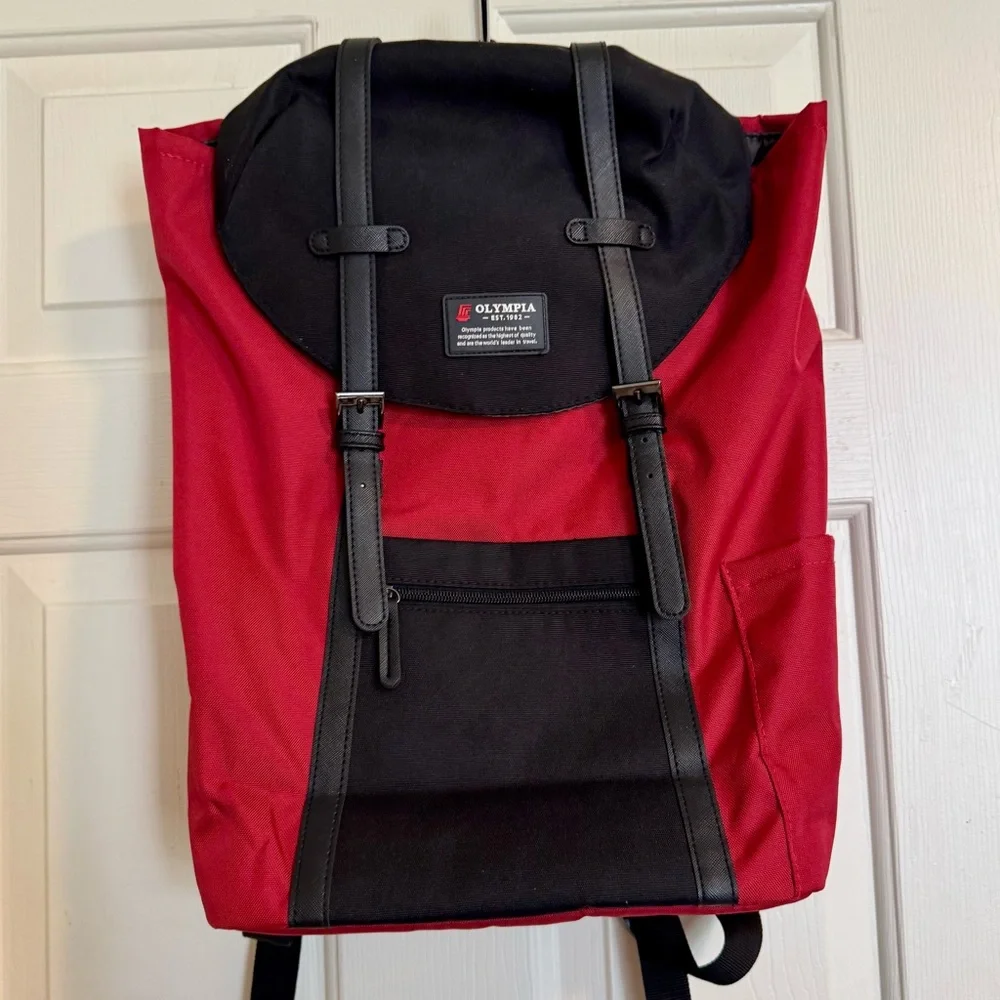 Olympia Red and Black Duke Urban Backpack - NEW